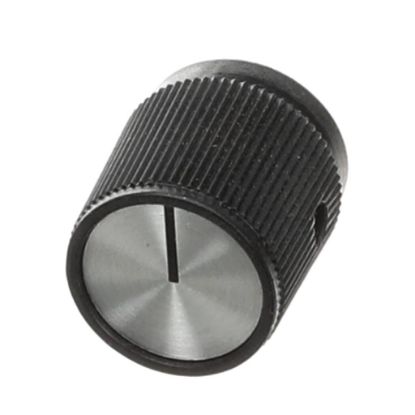 Picture of APW Wyott 2R-8700700 Knob,1/4 Shaft Silver Inlet W/