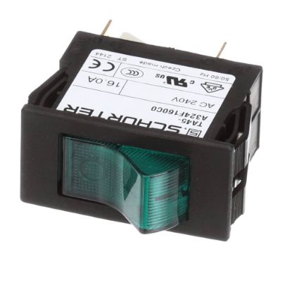 Picture of Bakers Pride 2E-1300220 Switch;rocker Dpst Green 16 Am