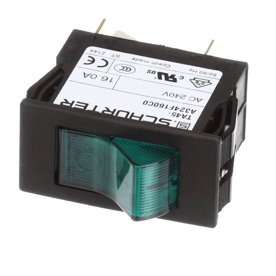 Picture of Bakers Pride 2E-1300220 Switch;rocker Dpst Green 16 Am