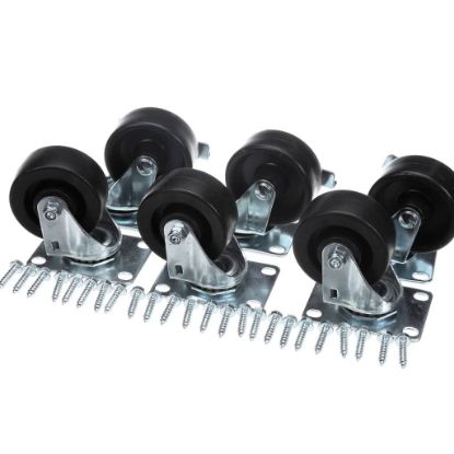 Picture of Beverage Air 00C31S074A Caster Kit - 3"" Plate 6 Cstrs(3 Lck3 N
