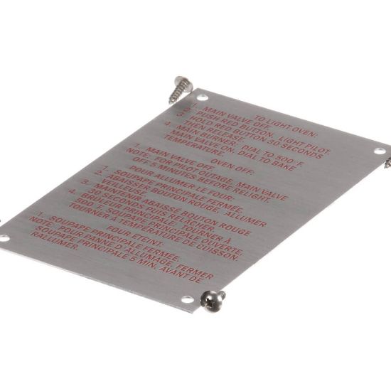 Picture of Blodgett 20326 Instruction Plate