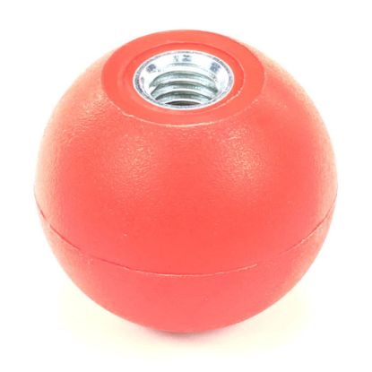 Picture of BKI K0203 Knob, Red, Spherical, 1.88 Dia., .500-13