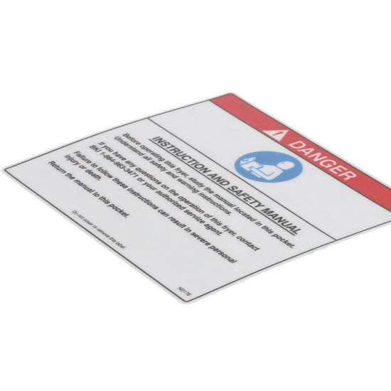 Picture of BKI N0176 Decal Instr Safety Manual