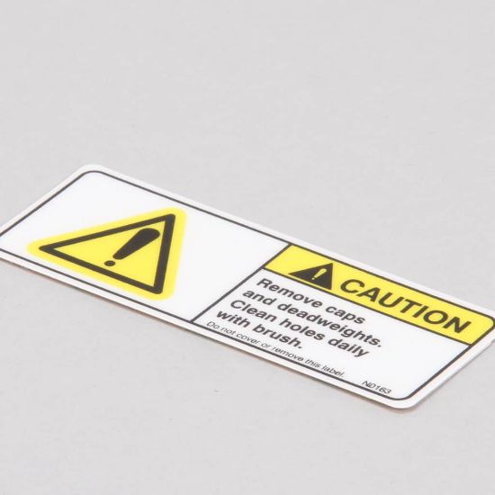 Picture of BKI N0163 Decal, Remove Caps, Clean