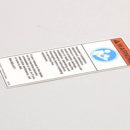 Picture of BKI N0160 Decal, Before Using This Machi