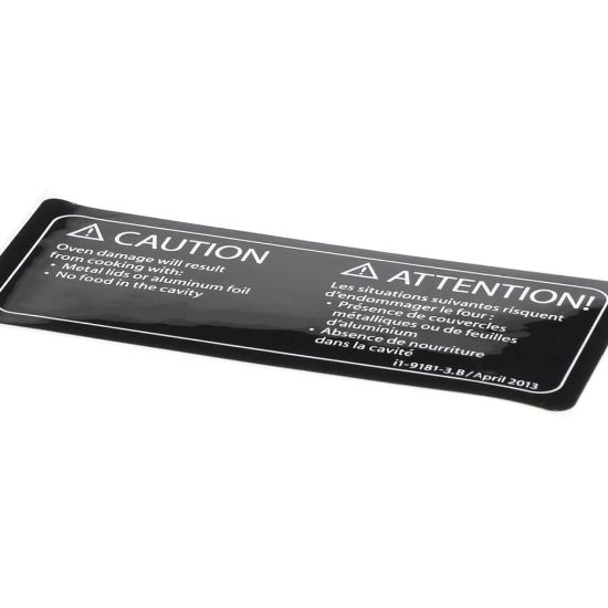 Picture of Turbochef I1-9181-3 Label Caution Empty Cavity