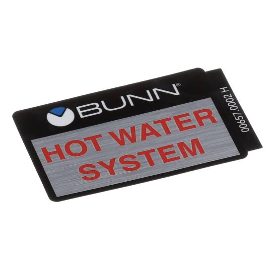 Picture of Bunn 657.0002 Decal, Bunn Hot Water