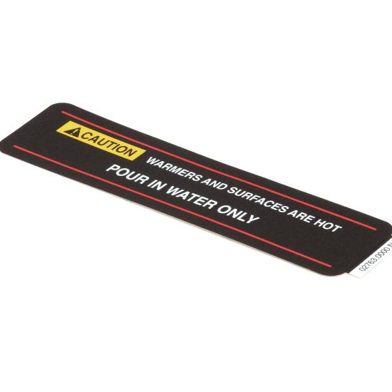 Picture of Bunn 2763 Decal, Caution - Warmers And Serfaces Are Hot - Pour In Water On