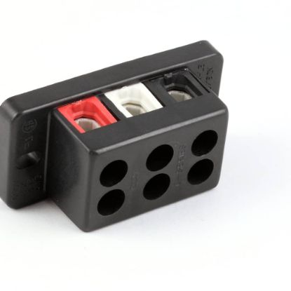 Picture of Bunn 7038 Terminal Block, 3 Pole Red/white/black