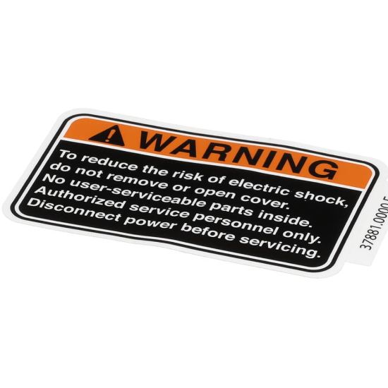 Picture of Bunn 37881 Decal, "No Serviceable Parts"