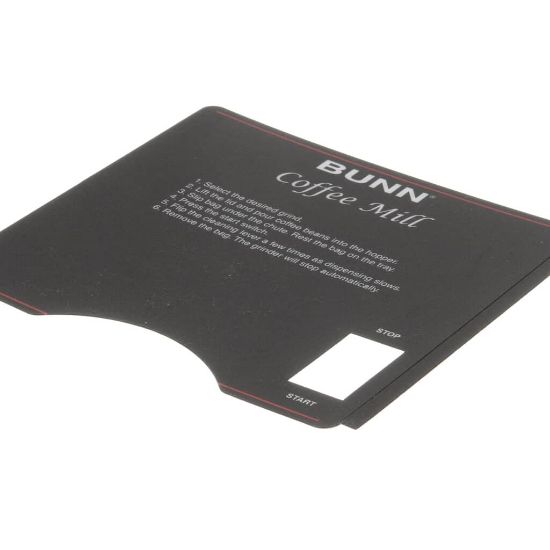 Picture of Bunn 39957 Decal, Bunn - Coffee Grinding Instructions