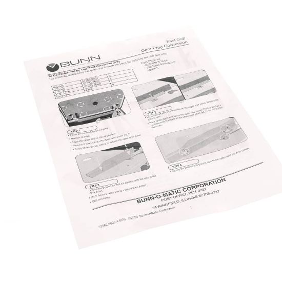 Picture of Bunn 57562 Instruction, Door Cylinder Conversion