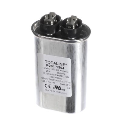 Picture of Carrier P291-1504 440V Single Oval Run Capacitor, 15 Mfd
