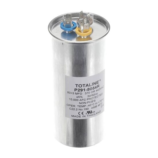 Picture of Carrier P291-8054R Run Cap Rnd 440V 80/5 Mfd