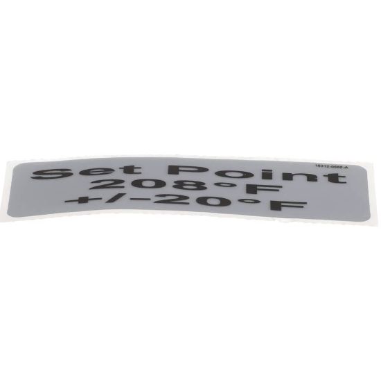 Picture of Carter-Hoffmann 18312-0555 Decal, 208 +/-15 Deg F