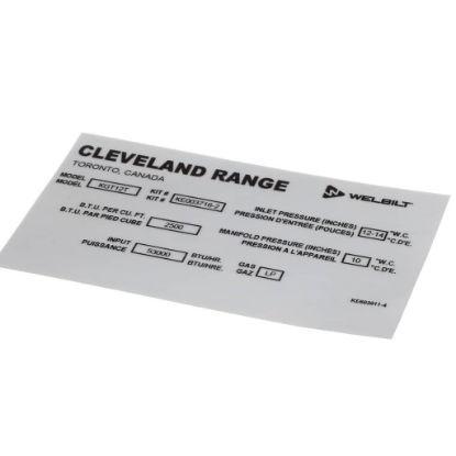 Picture of Cleveland KE603911-4 Label Convert Nat. To L P
