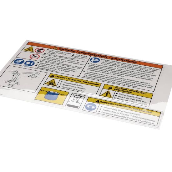 Picture of Cleveland KE603996-1 Label Sheet;gas,elec,stm
