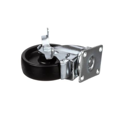 Picture of Continental Refrigeration 50212 Caster, Flat Plate (4"" W/ Brake) (5-1/8""