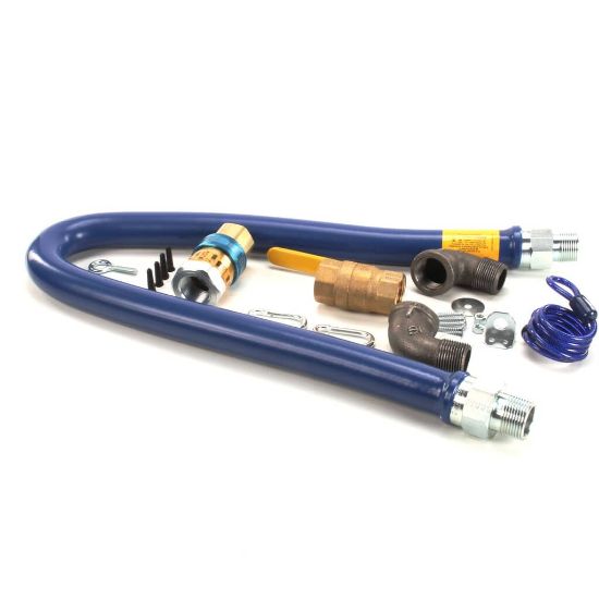 Picture of Dormont 16100KIT48 Gas Hose, Blue, 1"" X 48"", Snapfast,valve