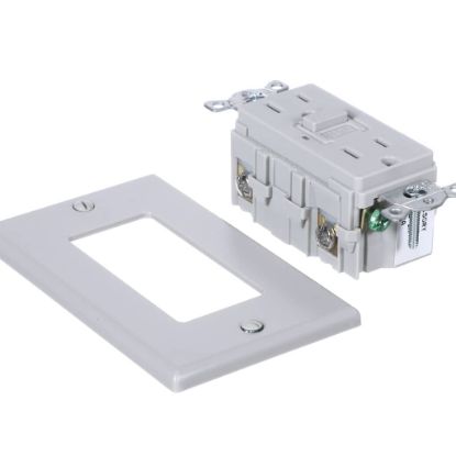 Picture of Duke 212372 Recpt, 5-15Gfci Dup Gray 15A 1