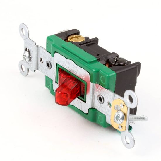 Picture of Duke 212792 Switch, 30 Amp Red Toggle 120-277V Ac 2
