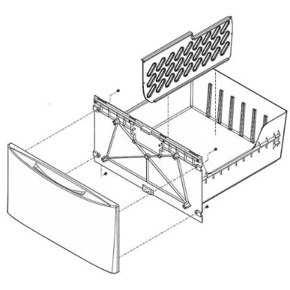 Picture of Electrolux 134862483 Drawer,pedestal,white,includes