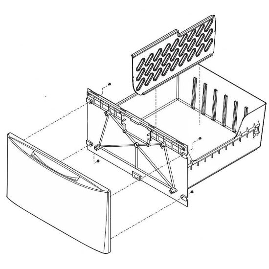Picture of Electrolux 134862483 Drawer,pedestal,white,includes