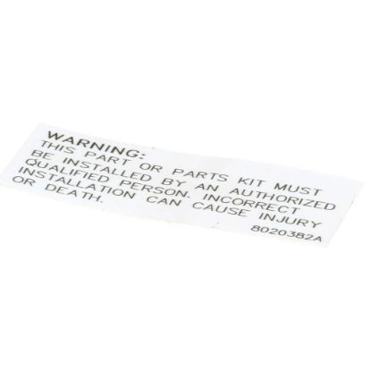 Picture of Frymaster 8020382 Label Gas Valve Convers Ion Kit