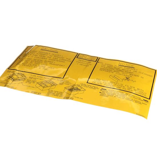 Picture of Frymaster 8022095 Label Fpp Filter Pan Assembly