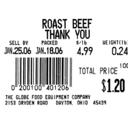 Picture of Globe E11 Gsp30a Printer Label (60X44mm