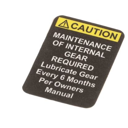 Picture of Globe X91009 Mixer Label Caution - Small