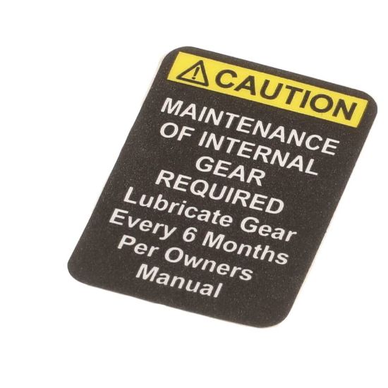 Picture of Globe X91009 Mixer Label Caution - Small