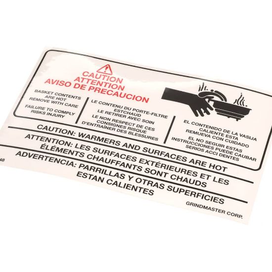 Picture of Grindmaster Cecilware 70248 Label Warning A546-213