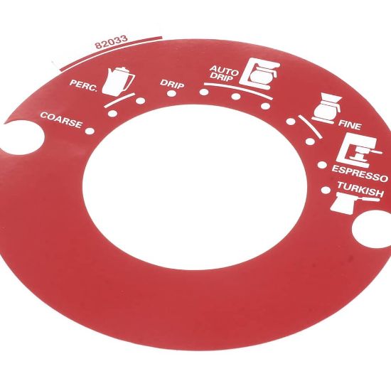 Picture of Grindmaster Cecilware 82033 Decal Grnd Sel 875 Red