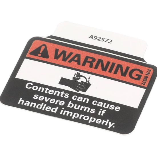 Picture of Grindmaster Cecilware A92572 Decal Warning Splash
