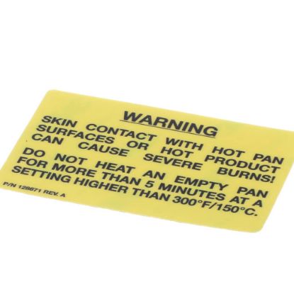Picture of Groen 128671 Label Warning Hot Surf Ace