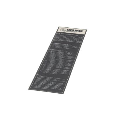Picture of Groen 141850 Label Deliming Instruct Ions