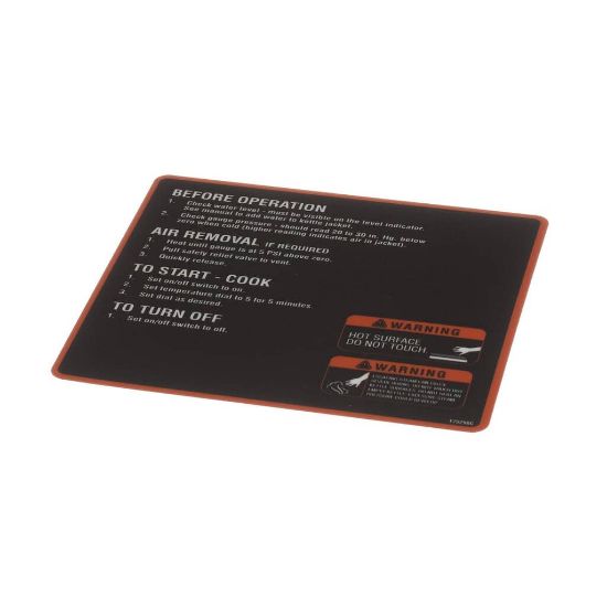Picture of Groen 175298 Decal Operating Inst Classic Ctrl Ele