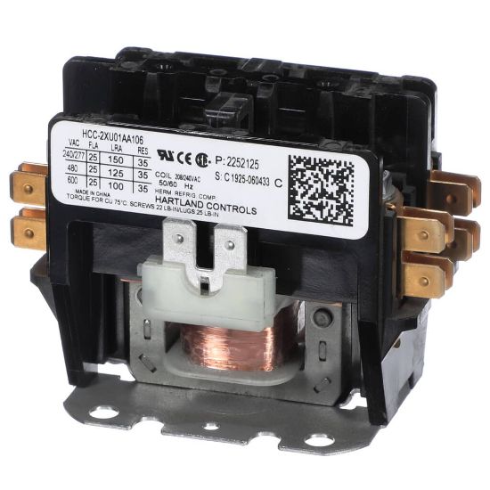 Picture of Heatcraft 2252125 Contactor Open 25/35 Amp 2 Pole 220V