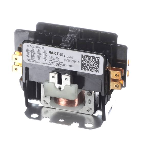 Picture of Heatcraft 2254303 Contactor 20 Amp 2 Pole 115/60/1