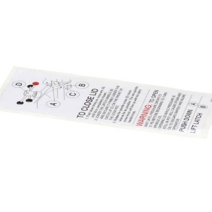 Picture of Henny Penny 16181 Label - Lid Operating Instruct