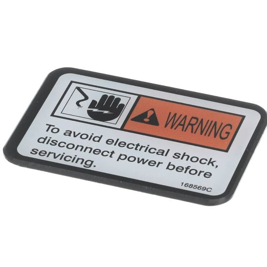 Picture of Henny Penny 168569 Label-warning Disc. Power