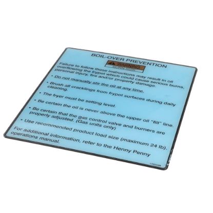 Picture of Henny Penny 170333 Label-boilovr Prevntgmveloc
