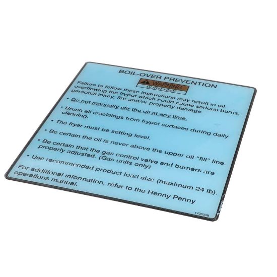 Picture of Henny Penny 170333 Label-boilovr Prevntgmveloc