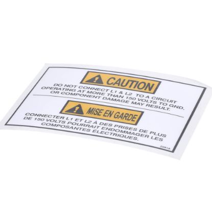 Picture of Henny Penny 22818 Label-caution V To Gnd Max