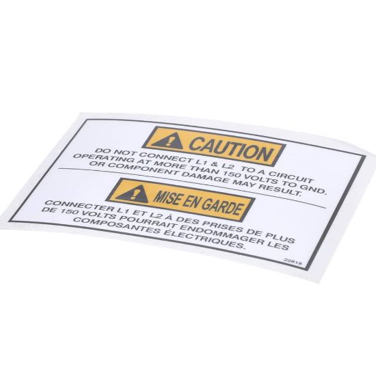 Picture of Henny Penny 22818 Label-caution V To Gnd Max