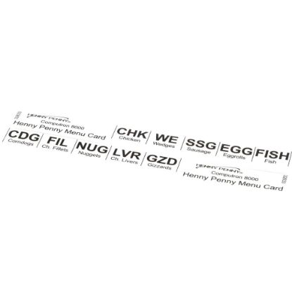 Picture of Henny Penny 32633 Card-c8000 Std Product Menu