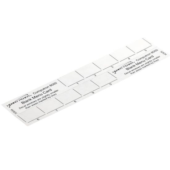 Picture of Henny Penny 32634 Menu Card-c8000 Blank