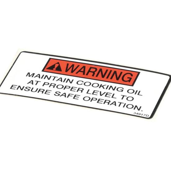 Picture of Henny Penny 34917 Label-oil Level Warning