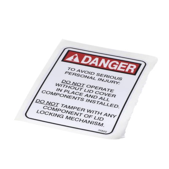 Picture of Henny Penny 35822 Label-lid-danger